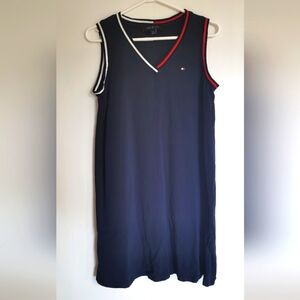 Tommy Hilfiger Tank T-Shirt Dress Navy Blue V Neck S